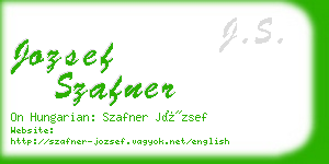 jozsef szafner business card